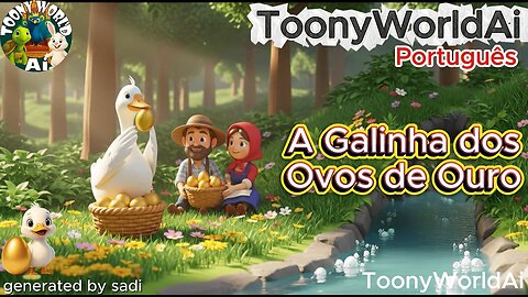A Galinha dos Ovos de Ouro | História Infantil | Bedtime Story em Português | ToonyWorldAi