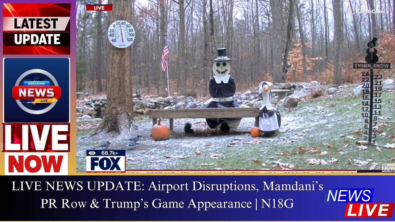 LIVE NEWS UPDATE: Airport Disruptions, Mamdani’s PR Row & Trump’s Game Appearance | N18G