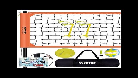 VEVOR Outdoor Portable Volleyball Net System Adjustable Height Aluminum Poles Professional Review