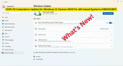 Feb 2025 Update for Windows 11 | What's New!