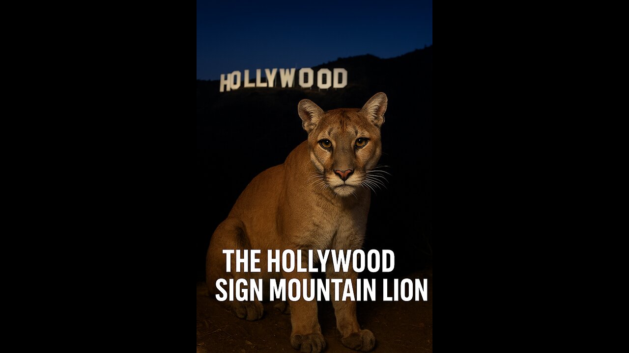 THE HOLLYWOOD SIGN MOUNTAIN LION