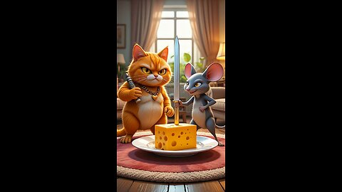 Ai Cat 😺 and Rat 🐀 fight (Tom and Jerry style) #3danimation #funny #aicat