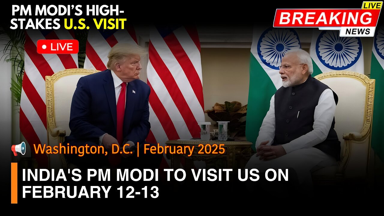 🚨 PM Modi’s High-Stakes U.S. Visit Confirmed – Big Talks Ahead! 🇺🇸 February 12-13, 2025,#trump