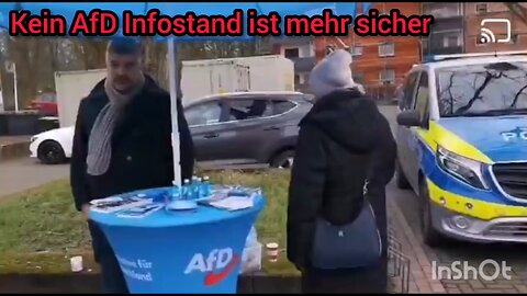 AfD Infostand wird beschossen