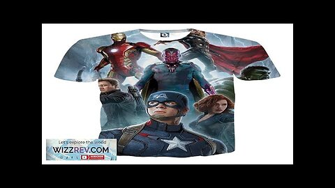 The Avengers Age of Ultron Main Characters 3D Print T-Shirt Review