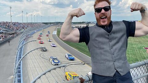 Sheamus waves the green flag at NASCAR's Ally 400 @wwefree
