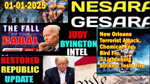 Judy Byington. Restored Republic via a GCR ~ Situation Update Jan 1 ~ New Orleans Terrorist Attack, Chemical Fog, Bird Flu, 3 Lightening Strikes - Benjamin Fulford