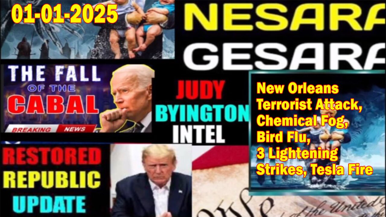 Judy Byington. Restored Republic via a GCR ~ Situation Update Jan 1 ~ New Orleans Terrorist Attack, Chemical Fog, Bird Flu, 3 Lightening Strikes - Benjamin Fulford