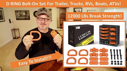 Trailer D Ring Tie Down Anchors - Bolt-on Install - Rated To 12000LBs - Powder Coated #trailer #diy