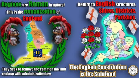 Regions of England are Roman. Be like Alberta reject the British roman regime and empire.
