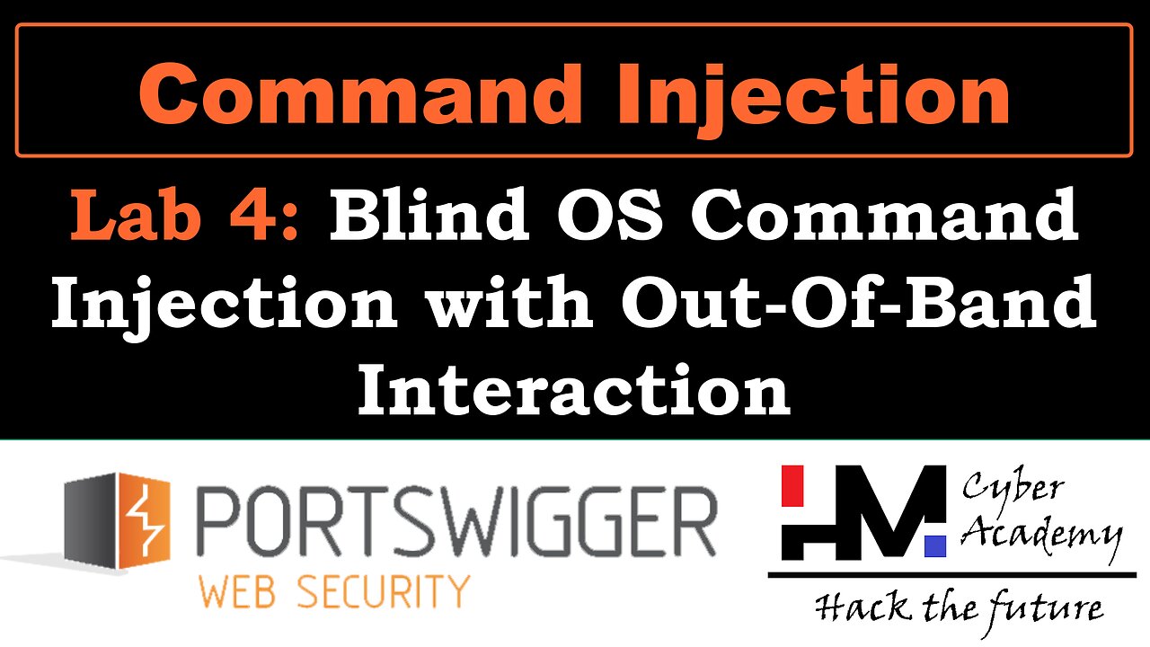 Command Injection 4 | Blind OS Command Injection with Out-Of-Band Interaction