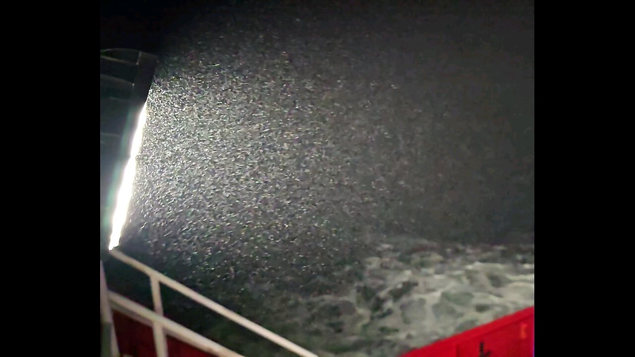 Slow motion fog going into a deck light