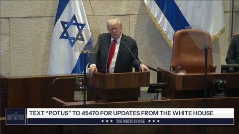 Donald Trump speaks to Israel parlament 101325