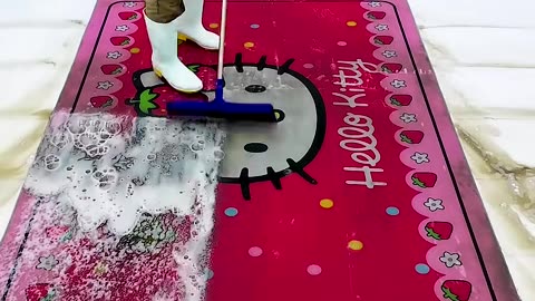 Satisfying Video The Cutest Hello Kitty Carpet Cleaning #carpetcleaning #shorts #satisfyingvideos