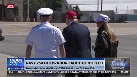PRESIDENT TRUMP AND FIRST LADY ARRIVE IN NORFOLK 