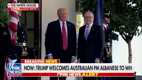 President Trump welcomes Australian Prime Minister Anthony Albanese to the White House. 🇺🇸🇦🇺