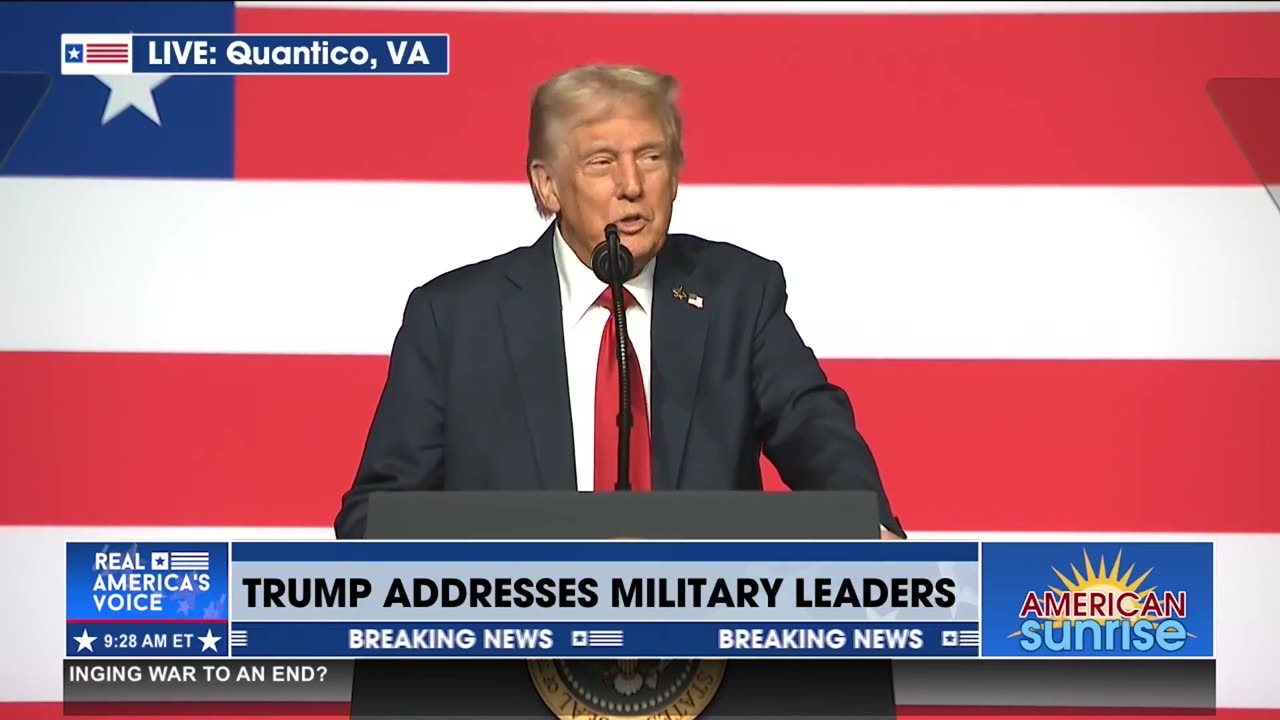 LIVE: PRESIDENT TRUMP ADDRESSES MILITARY LEADERS