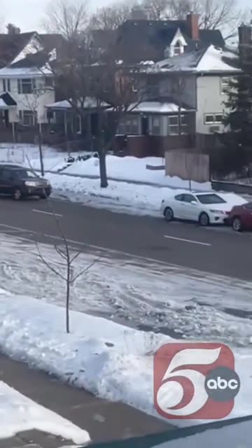 Slowed-down angle showing woman hit ICE officer with vehicle before killed