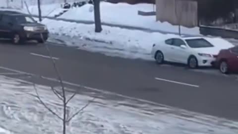 Slowed-down angle showing woman hit ICE officer with vehicle before killed