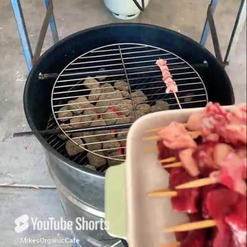 #Organic #BBQ #Beef #Skewers #with #garden #grown #shallots