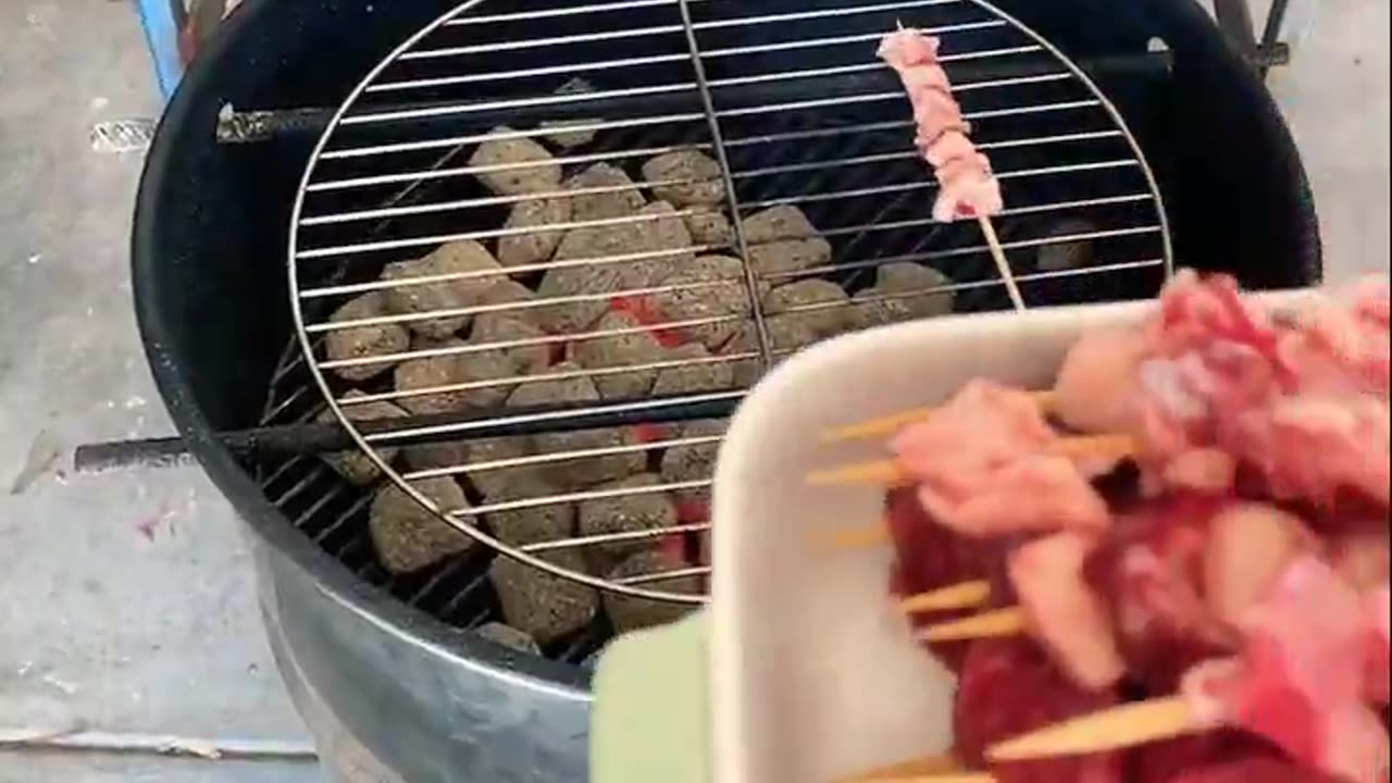 #Organic #BBQ #Beef #Skewers #with #garden #grown #shallots