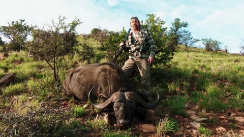 Tim Sundles and 600 NITRO on Cape Buffalo at Buffalo Bore Game Preserve Gannohoek South Africa