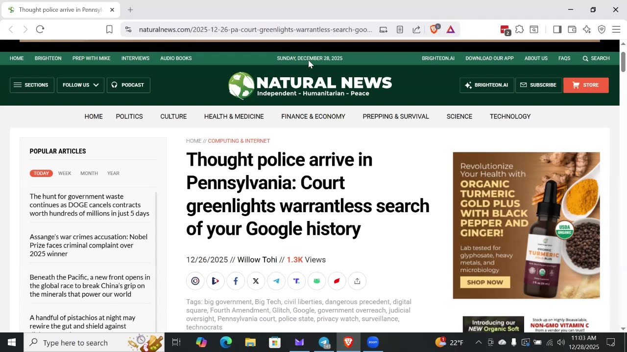 No Warrant Needed for Your Thoughts!