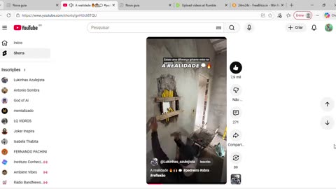 A realidade 🔥🙌🏻💭 #pedreiro #obra #reflexão - YouTube e mais 4 páginas - Pessoal —