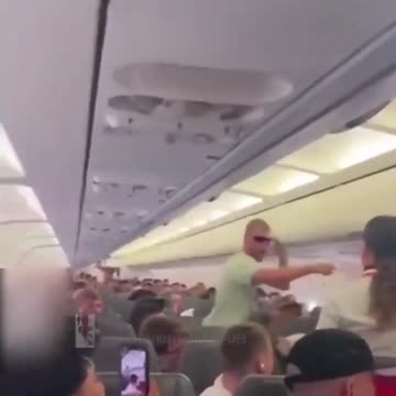 A passenger on a flight freaks out after seeing inhuman. They walk among us