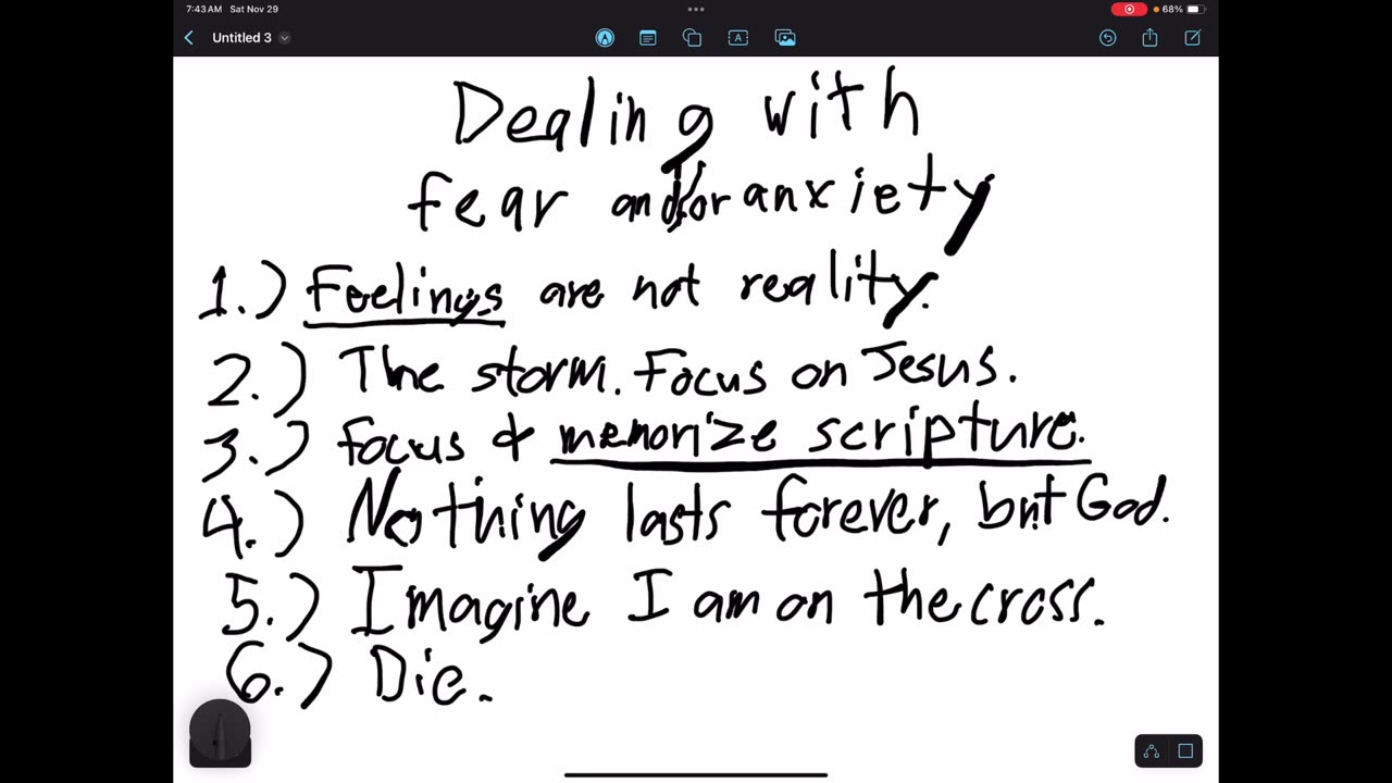 Dealing with fear and anxiety