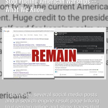 Fact Check: Haltbakk Bunkers Facebook Post Saying They Would Stop Fueling American Warships