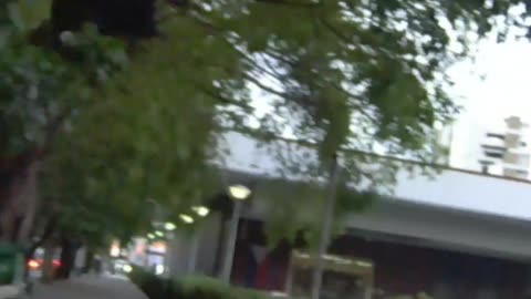 Sidewalk Perspective on United Nations Avenue in Manila City in the Philippines