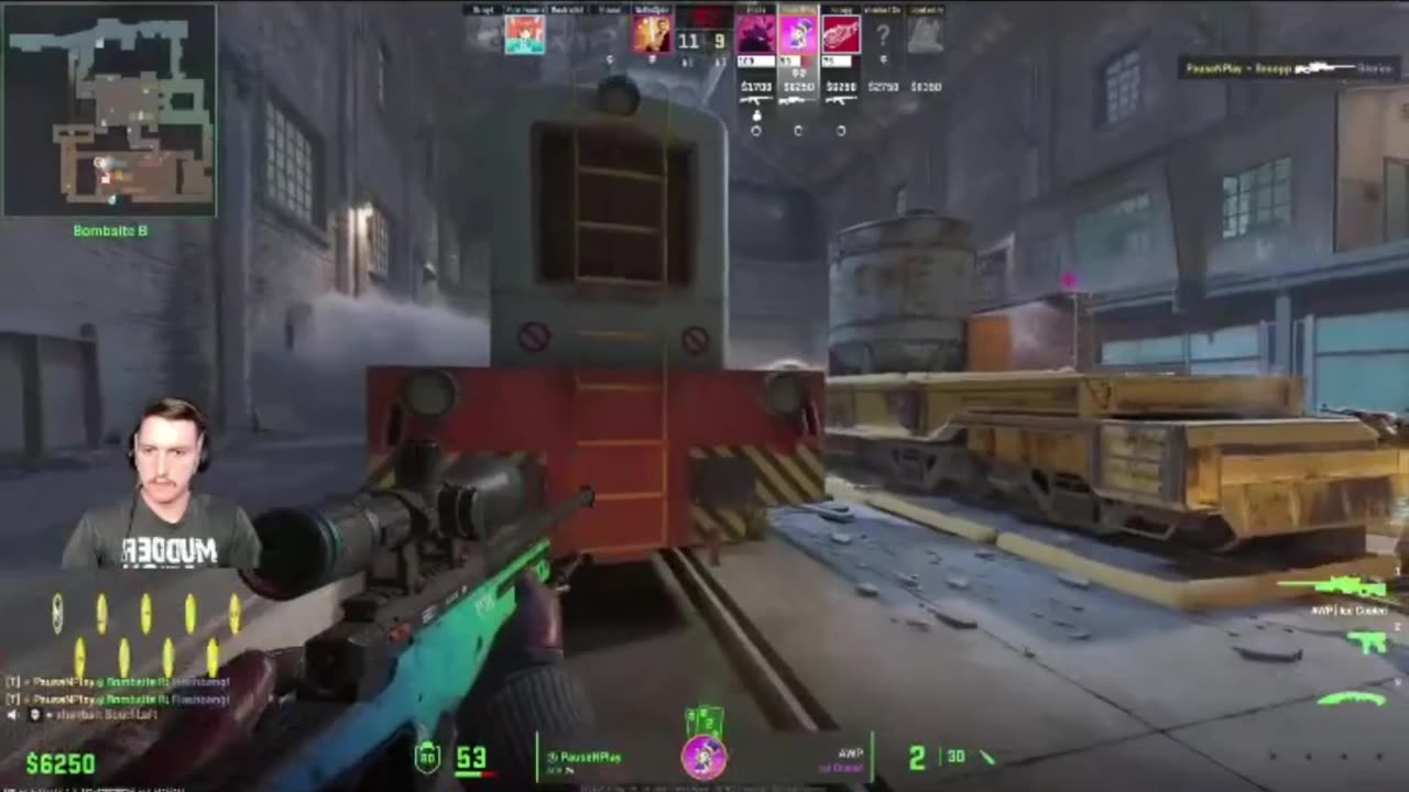 Stuck between a train and a hard place while reloading but tanking all the shots #cs2clips #shorts