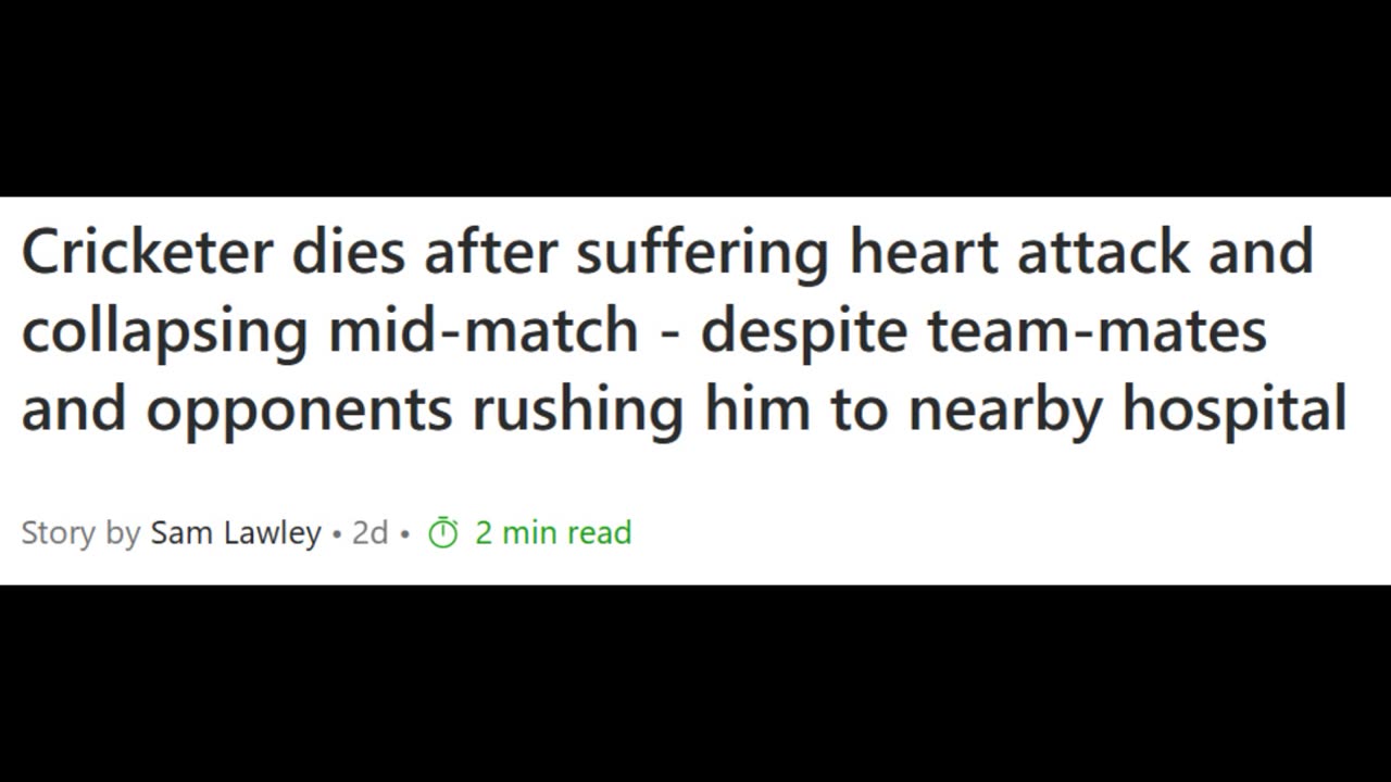 32-year-old cricket player - Vijay Patel suffered a heart attack and tragically died - 31.12.2024