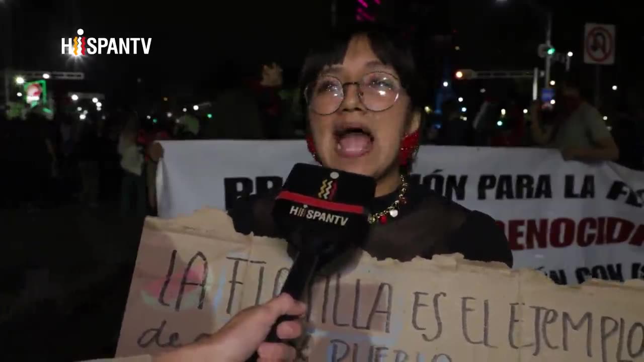 Mexicanos protestan en apoyo a la Flotilla Global Sumud