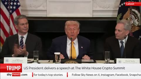 Trump delivers speech at White House Crypto Summit