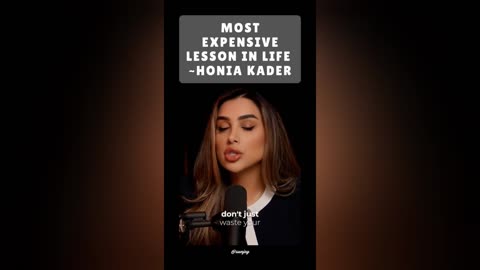 Most expensive lesson in life