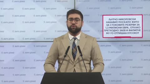 Манасиевски: Љупчо Николовски набавил поскапо жито за стоковите резерви за 1,3 милиони евра