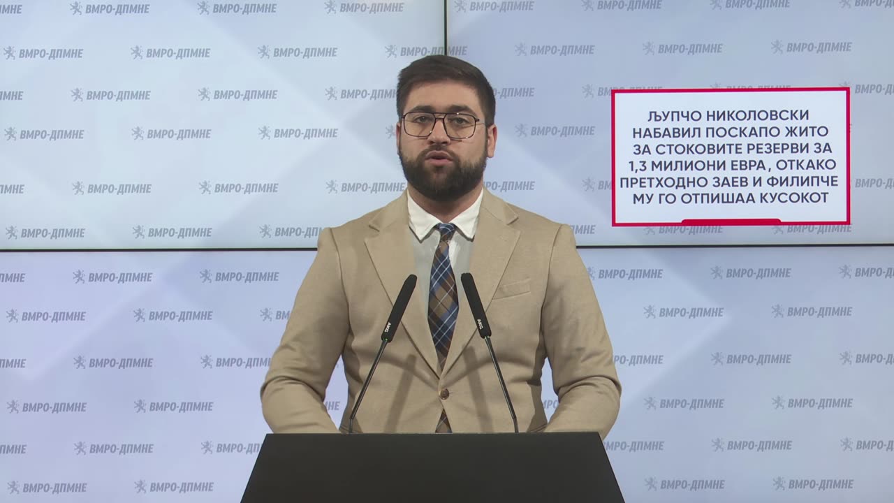 Манасиевски: Љупчо Николовски набавил поскапо жито за стоковите резерви за 1,3 милиони евра