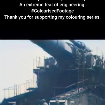 Schwerer Gustav 80cm Railway Gun Sevastopol Siege WWII #WWIIColourised