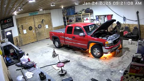 Pickup Truck In Garage Goes Up In Flames