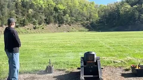 Pap Rob firing the seige mortar in slo mo