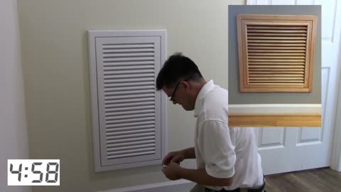 Wood Return Air Filter Grille Installation