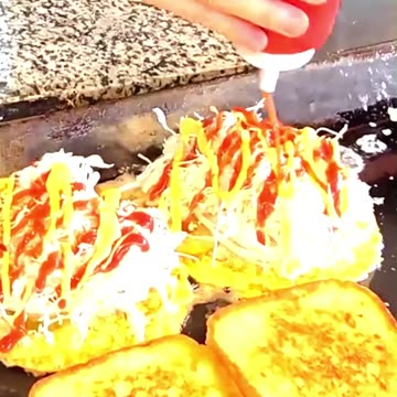 How to make- Korean Street Food Giant Crispy Egg Toast?