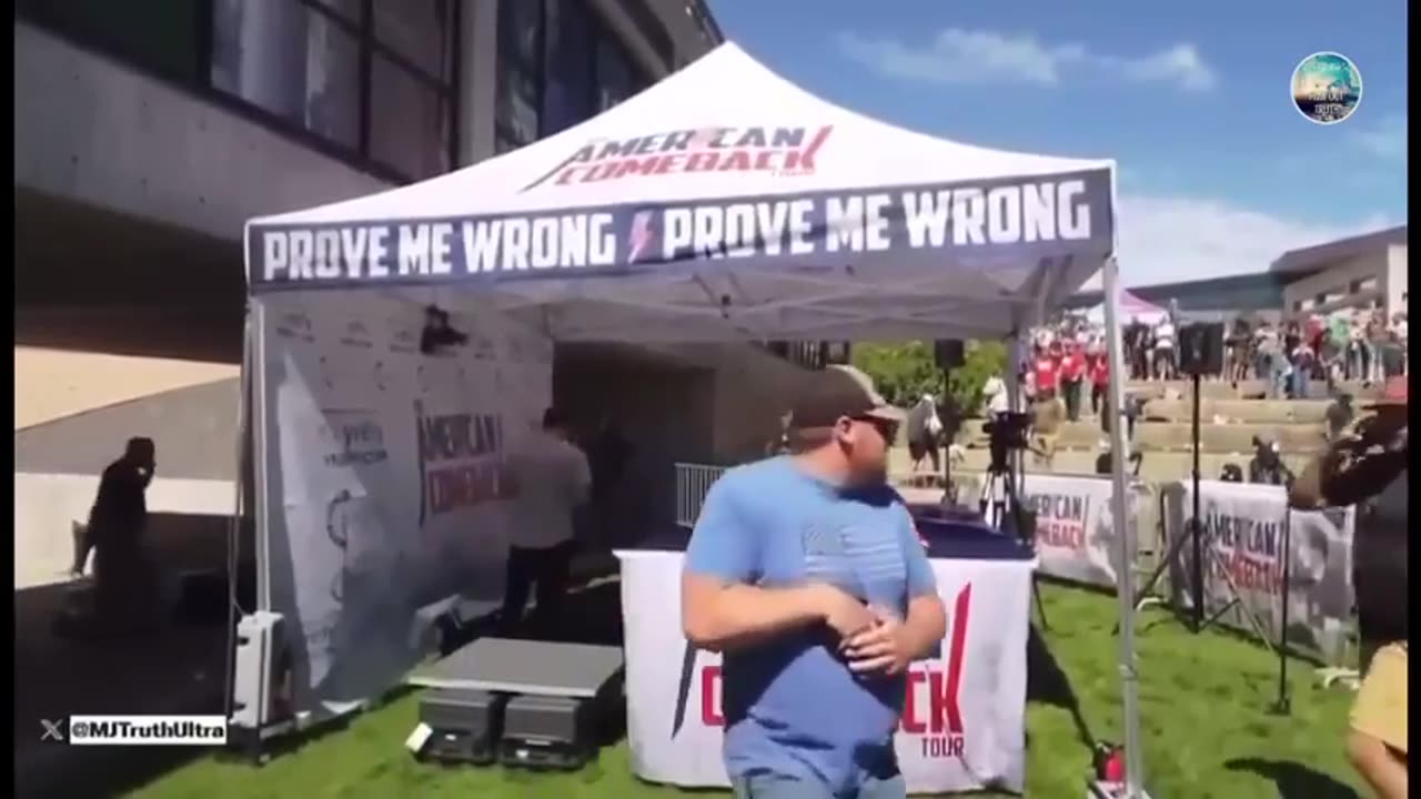 HOLOGRAM CHARLIE KIRK & THE GLITCHING DANCING CHAIR