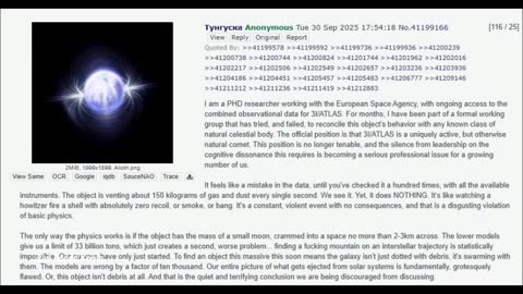 Un astronome européen divulgue des données sur 3IAtlas et affirme que les gouvernements dissimule...
