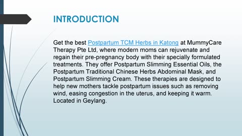 Get the best Postpartum TCM Herbs in Katong