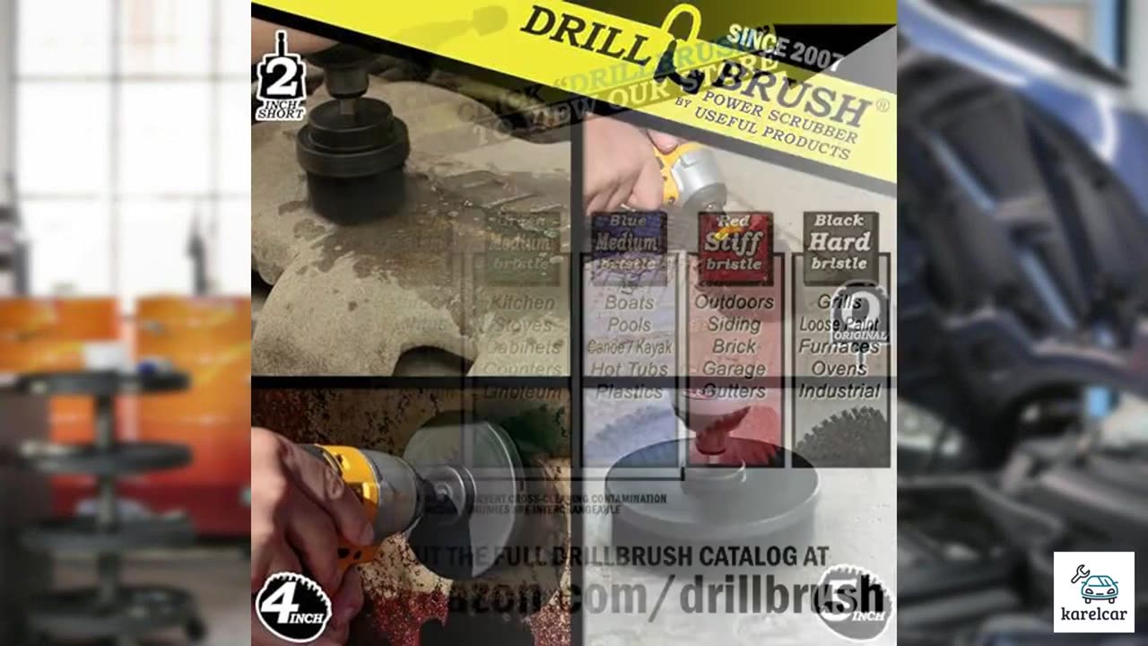 BBQ Grill Cleaning Ultra Stiff Drill Powered Clean