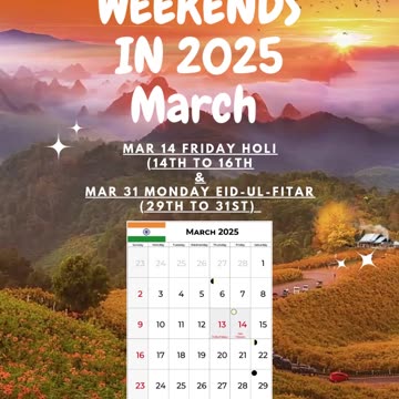 March 2025 Long Weekend? Pack Your Bags—Adventure’s Calling! 🌸⛰️🌊 #travelmadness