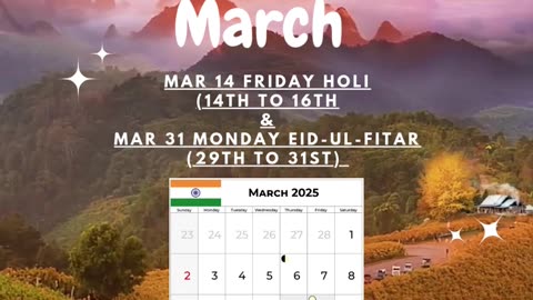 March 2025 Long Weekend? Pack Your Bags—Adventure’s Calling! 🌸⛰️🌊 #travelmadness